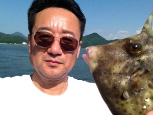 釣ったど～♪　カワハギ！