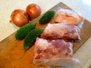 食ったど～♪　猪肉（腕）！　の、カレー♪