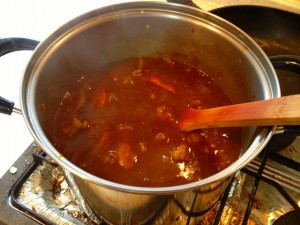 食ったど～♪　猪肉（腕）！　の、カレー♪